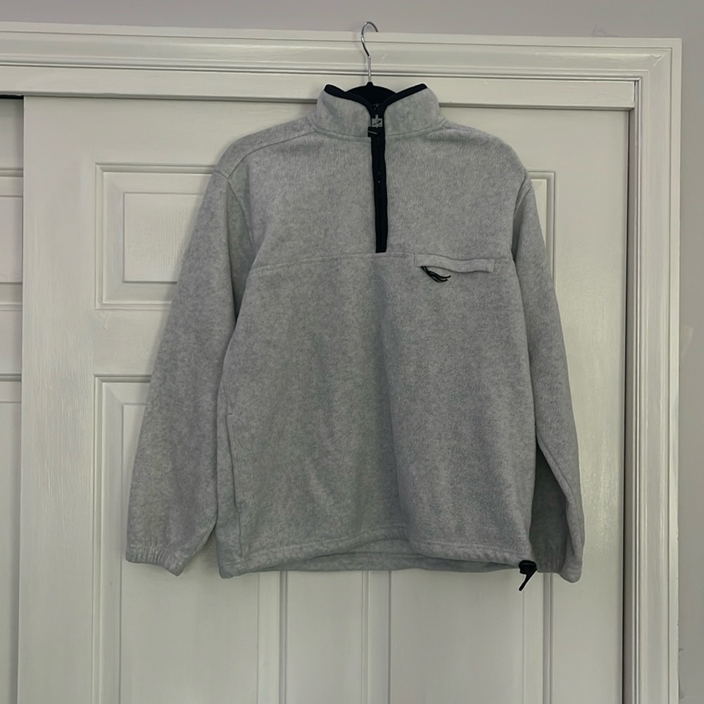 Off White Fleece Quarter Zip Size medium